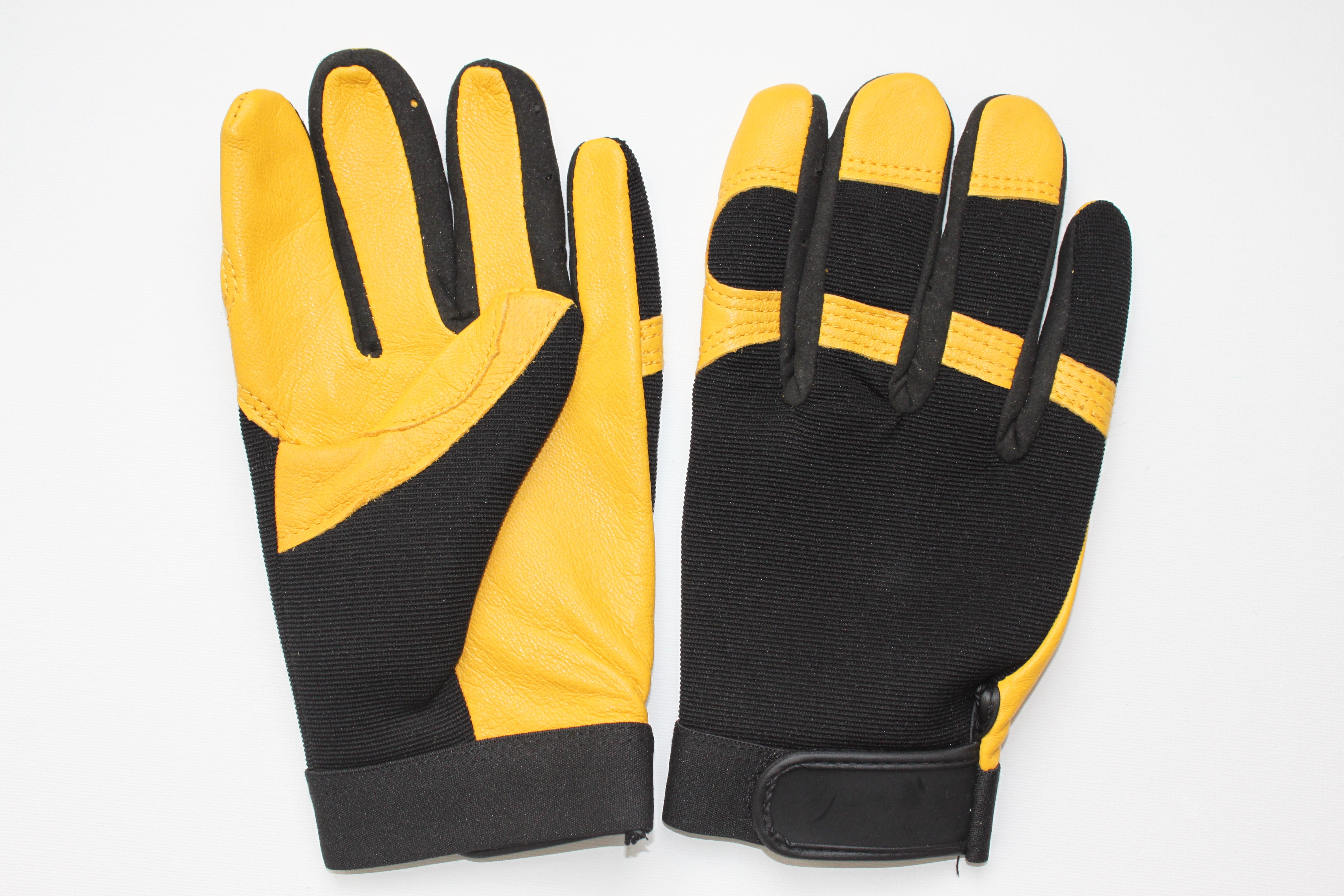 Mechanic Style Grain Leather Palm Glove, 1 dz